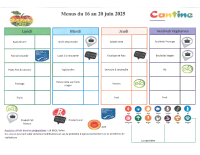 menu 16 au 20 juin 2025