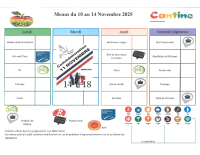menu 10 au 14 novembre 2025
